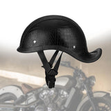 Maxbell Retro Styled Motorcycle Half Helmet Baseball Cap Multipurpose Scooter Helmet Textured Black