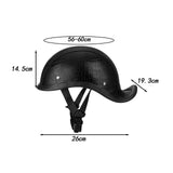 Maxbell Retro Styled Motorcycle Half Helmet Baseball Cap Multipurpose Scooter Helmet Textured Black