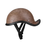 Maxbell Retro Styled Motorcycle Half Helmet Baseball Cap Multipurpose Scooter Helmet Brown