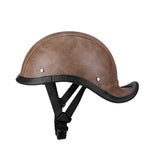 Maxbell Retro Styled Motorcycle Half Helmet Baseball Cap Multipurpose Scooter Helmet Brown