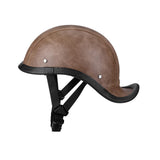 Maxbell Retro Styled Motorcycle Half Helmet Baseball Cap Multipurpose Scooter Helmet Brown