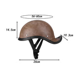 Maxbell Retro Styled Motorcycle Half Helmet Baseball Cap Multipurpose Scooter Helmet Brown