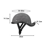 Maxbell Retro Styled Motorcycle Half Helmet Baseball Cap Multipurpose Scooter Helmet Grey