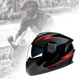Maxbell Electric Bike Helmet for Adults Double Lens Full Helmet for Biking Riding S