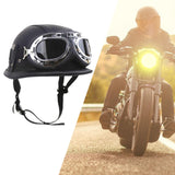 Maxbell Vintage Helmet with Goggles Skating Skate Half Face Helmet Men Unisex Adults XL