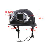 Maxbell Vintage Helmet with Goggles Skating Skate Half Face Helmet Men Unisex Adults XL