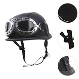 Maxbell Vintage Helmet with Goggles Skating Skate Half Face Helmet Men Unisex Adults XXL