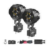 Maxbell 2 Pieces Motorbike Front Lamp External Lens 10000LM Motorcycle LED Spotlights