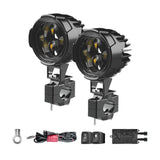 Maxbell 2 Pieces Motorbike Front Lamp External Lens 10000LM Motorcycle LED Spotlights