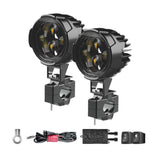 Maxbell 2 Pieces Motorbike Front Lamp External Lens 10000LM Motorcycle LED Spotlights