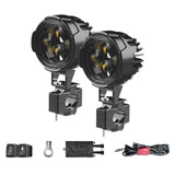 Maxbell 2 Pieces Motorbike Front Lamp External Lens 10000LM Motorcycle LED Spotlights