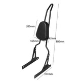 Maxbell Motorcycle Rear Seat Backrest Sturdy Multiuse for Motorbike Attachments A
