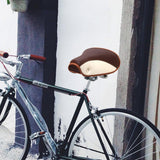 Maxbell Vintage Bike Saddle Waterproof Retro Rivet Spring Cushion for Men Women Brown