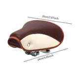 Maxbell Vintage Bike Saddle Waterproof Retro Rivet Spring Cushion for Men Women Brown