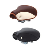 Maxbell Vintage Bike Saddle Waterproof Retro Rivet Spring Cushion for Men Women Brown