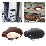 Maxbell Vintage Bike Saddle Waterproof Retro Rivet Spring Cushion for Men Women Brown
