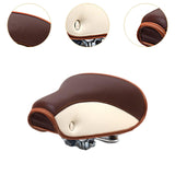 Maxbell Vintage Bike Saddle Waterproof Retro Rivet Spring Cushion for Men Women Brown