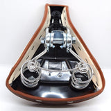 Maxbell Vintage Bike Saddle Waterproof Retro Rivet Spring Cushion for Men Women Brown