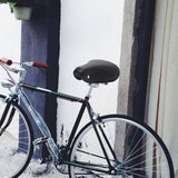 Maxbell Vintage Bike Saddle Waterproof Retro Rivet Spring Cushion for Men Women Black