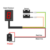 Maxbell Generic Motorcycle Digital Gear Indicator High Performance LED Display Red text display