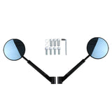 Maxbell 2x Motorcycle Bar End Mirrors Modified Blue Lens Rearview Mirror for NS125LA