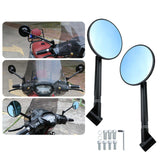 Maxbell 2x Motorcycle Bar End Mirrors Modified Blue Lens Rearview Mirror for NS125LA