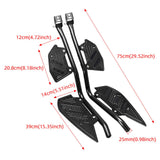 Maxbell Motorcycle Crash Guard Footboard Protector for Yamaha Xmax300 2018-2023 Black