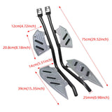 Maxbell Motorcycle Crash Guard Footboard Protector for Yamaha Xmax300 2018-2023 Dark Silver