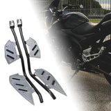 Maxbell Motorcycle Crash Guard Footboard Protector for Yamaha Xmax300 2018-2023 Dark Silver