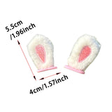 Maxbell 2Pcs Easy Installation Attractive Multifunctional Creative Design Plush Ears White Rabbit Ears
