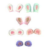 Maxbell 2Pcs Easy Installation Attractive Multifunctional Creative Design Plush Ears White Rabbit Ears