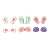 Maxbell 2Pcs Easy Installation Attractive Multifunctional Creative Design Plush Ears White Rabbit Ears