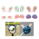 Maxbell 2Pcs Easy Installation Attractive Multifunctional Creative Design Plush Ears White Rabbit Ears