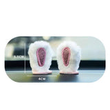 Maxbell 2Pcs Easy Installation Attractive Multifunctional Creative Design Plush Ears White Rabbit Ears