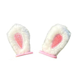 Maxbell 2Pcs Easy Installation Attractive Multifunctional Creative Design Plush Ears White Rabbit Ears