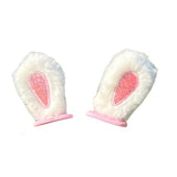 Maxbell 2Pcs Easy Installation Attractive Multifunctional Creative Design Plush Ears White Rabbit Ears
