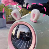 Maxbell 2Pcs Easy Installation Attractive Multifunctional Creative Design Plush Ears White Rabbit Ears