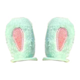 Maxbell 2Pcs Easy Installation Attractive Multifunctional Creative Design Plush Ears Green Rabbit Ears