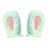Maxbell 2Pcs Easy Installation Attractive Multifunctional Creative Design Plush Ears Green Rabbit Ears