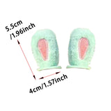 Maxbell 2Pcs Easy Installation Attractive Multifunctional Creative Design Plush Ears Green Rabbit Ears