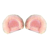 Maxbell 2Pcs Easy Installation Attractive Multifunctional Creative Design Plush Ears Pink Bear Ears