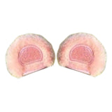 Maxbell 2Pcs Easy Installation Attractive Multifunctional Creative Design Plush Ears Pink Bear Ears