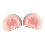 Maxbell 2Pcs Easy Installation Attractive Multifunctional Creative Design Plush Ears Pink Bear Ears