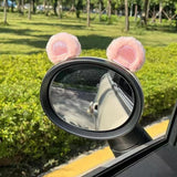 Maxbell 2Pcs Easy Installation Attractive Multifunctional Creative Design Plush Ears Pink Bear Ears