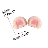 Maxbell 2Pcs Easy Installation Attractive Multifunctional Creative Design Plush Ears Pink Bear Ears