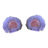 Maxbell 2Pcs Easy Installation Attractive Multifunctional Creative Design Plush Ears Purple Bear Ears