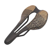 Maxbell Road Bike Saddle Seat 3D for Road Bikes, Mountain Bikes Ergonomic Hollow Out Black Golden