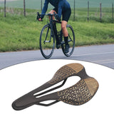 Maxbell Road Bike Saddle Seat 3D for Road Bikes, Mountain Bikes Ergonomic Hollow Out Black Golden
