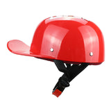 Maxbell Personal Motorcycle Half Helmet Open Face for Moped Street Bike Multipurpose Red L