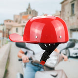 Maxbell Personal Motorcycle Half Helmet Open Face for Moped Street Bike Multipurpose Red L
